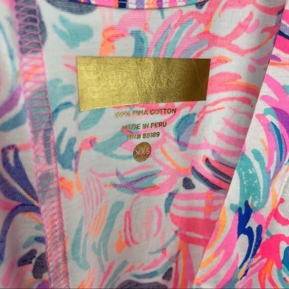 Lily Pulitzer Amina Pelican Pink Head in the Sand dress size XXS pima cotton - Picture 7 of 14